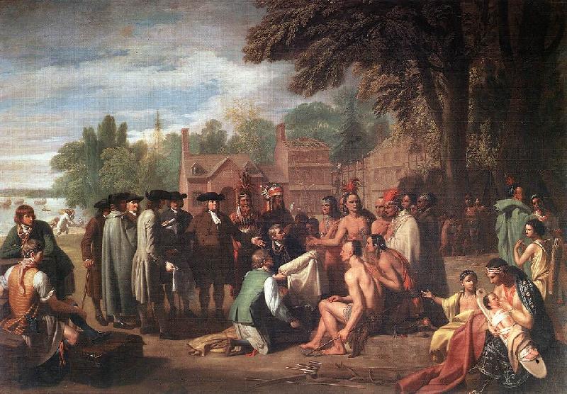 WEST, Benjamin The Treaty of Penn with the Indians. oil painting picture